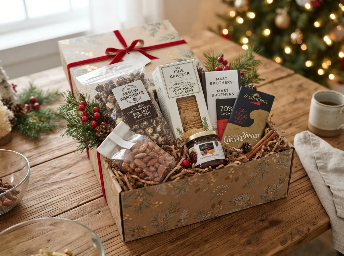 A Festive Snack Basket — 18 Budget-Friendly Christmas Gift Ideas for Coworkers Under $25 — image 10