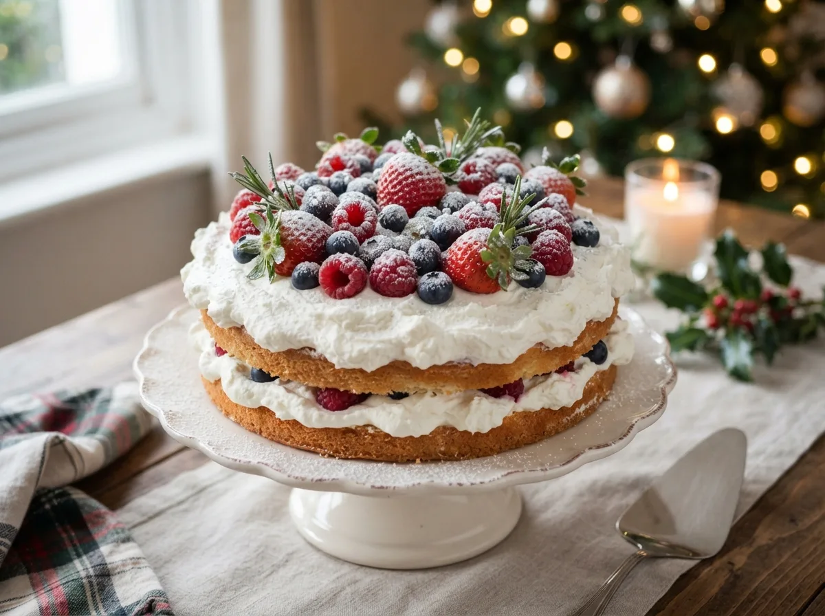 Festive Fruit and Berry Cake — 17 Creative Christmas Cake Ideas That Will Wow Your Guests — image 10