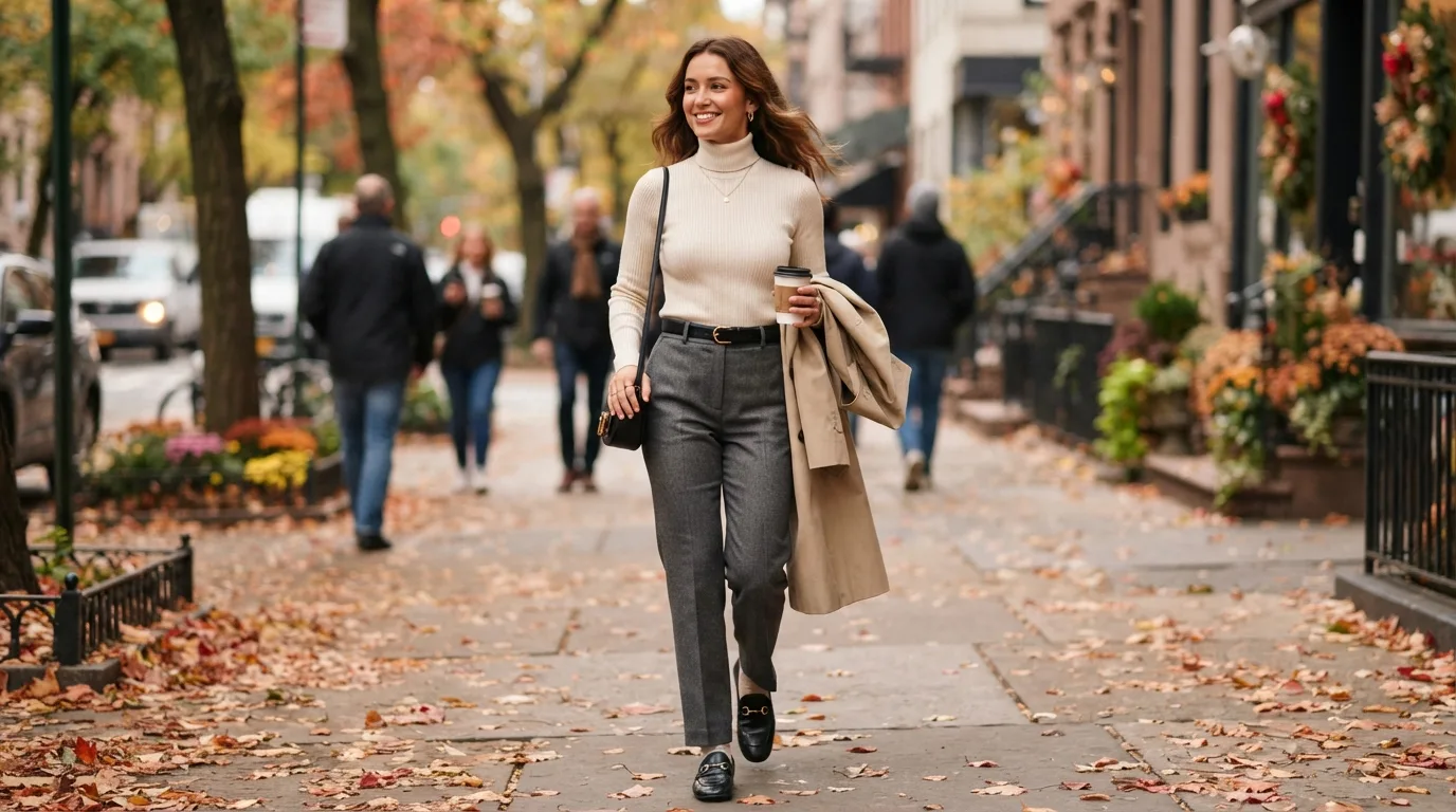 Turtleneck and Tailored Trousers — 17 Thanksgiving Outfit Ideas You'll Actually Want to Wear — image 10