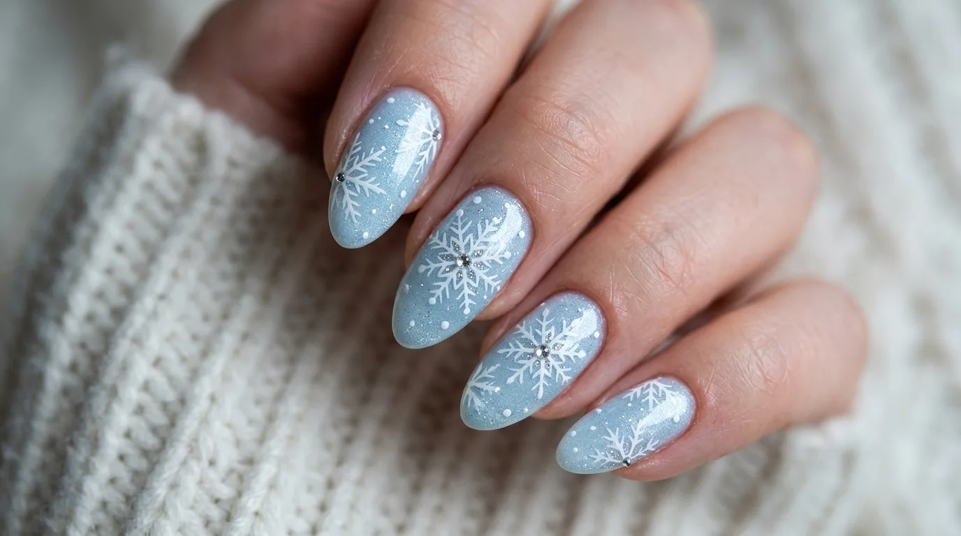 Snowflake Nail Art — 16 Best Winter Nail Ideas to Celebrate the Season in Style — image 10