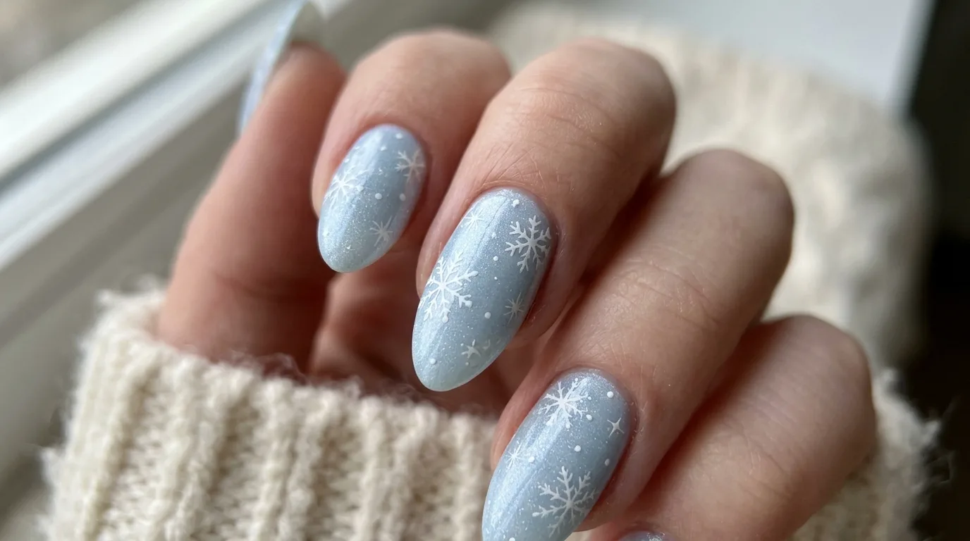 Delicate Snowflake Nail Art — 17 Stunning Winter Nail Ideas Perfect for a Cozy Seasonal Look — image 10