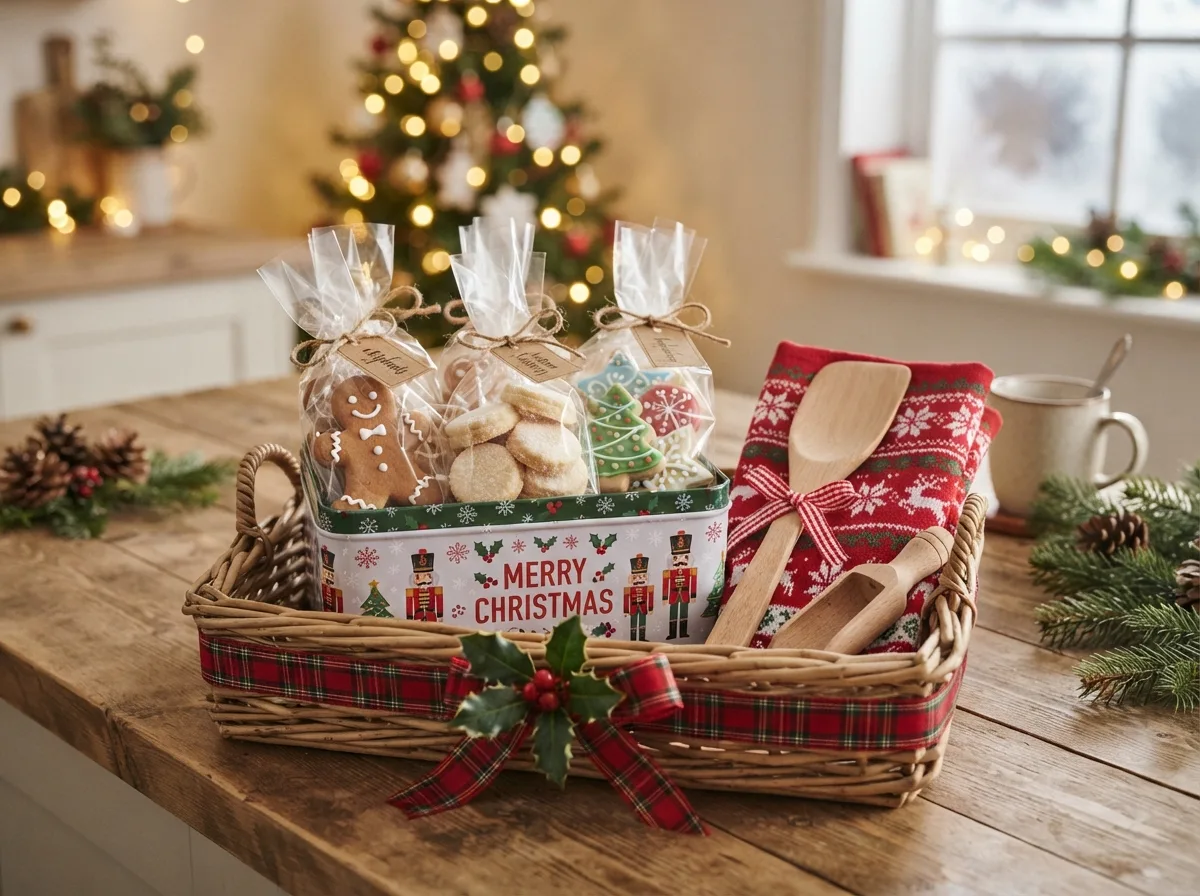 Christmas Baking and Cookie Basket — 15 DIY Christmas Gift Basket Ideas Perfect for Anyone — image 11