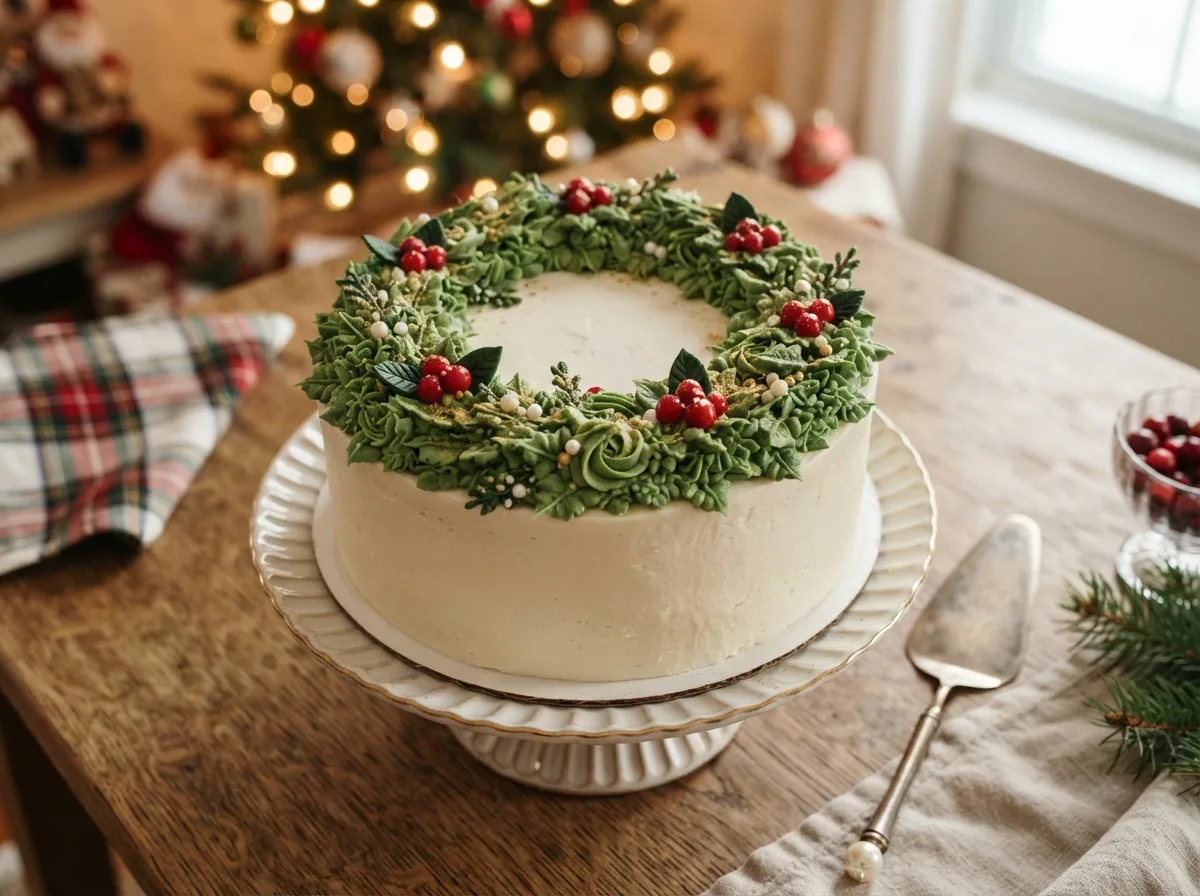 Christmas Wreath Cake — 17 Creative Christmas Cake Ideas That Will Wow Your Guests — image 11