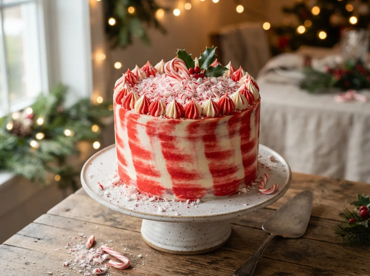 Candy Cane Swirl Cake — 17 Creative Christmas Cake Ideas That Will Wow Your Guests — image 12