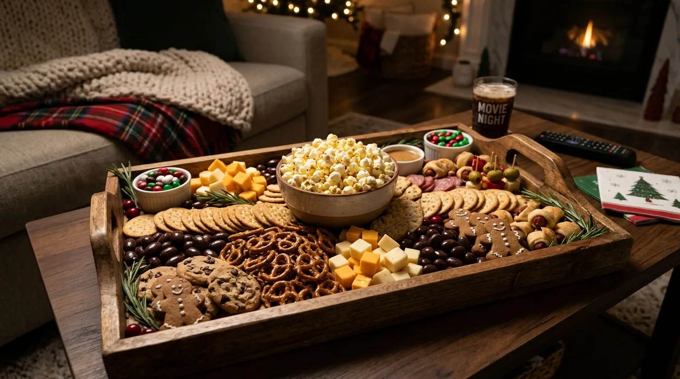 Winter Movie Night Snack Board — 15 Mouth-Watering Winter Charcuterie Board Ideas — image 12