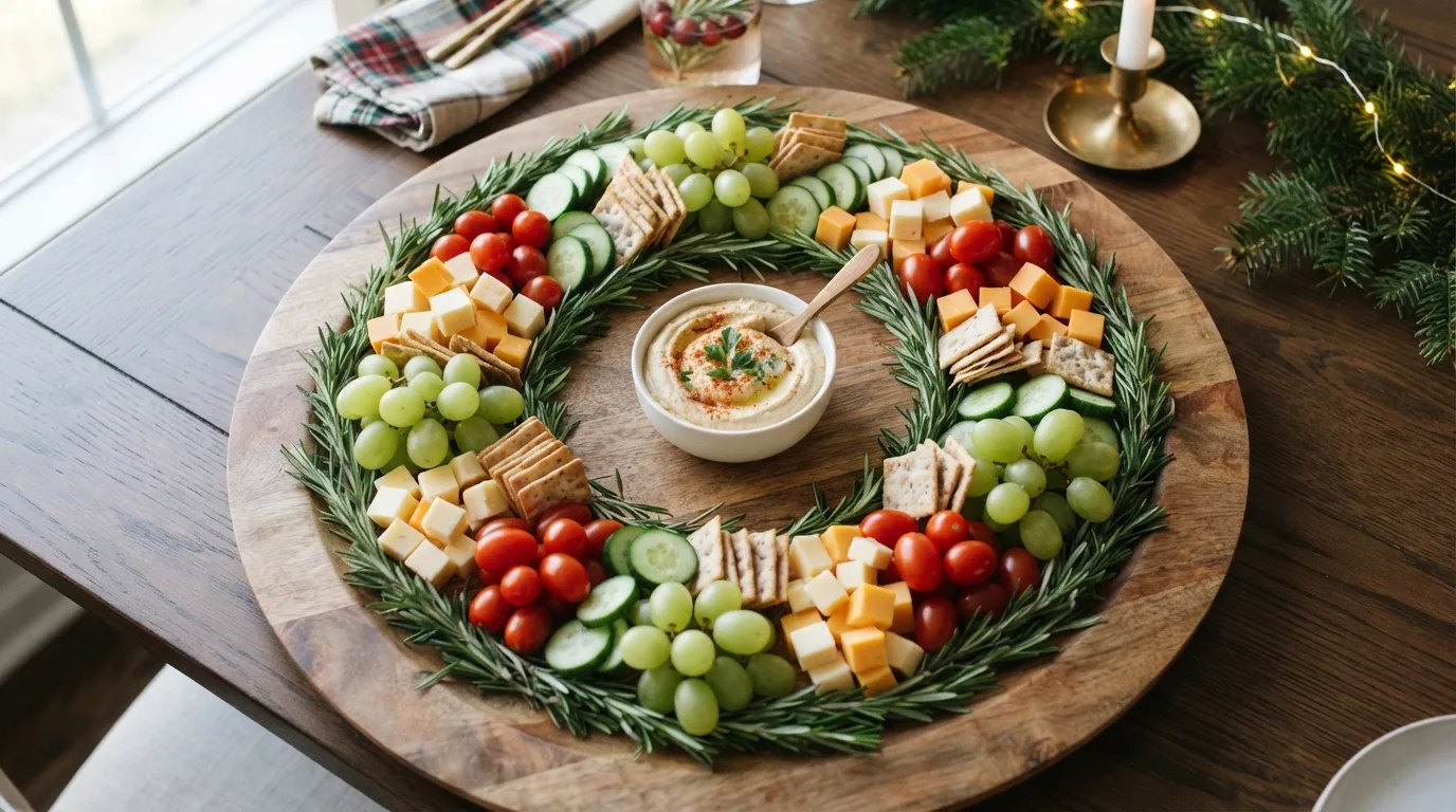 Christmas Wreath Grazing Board — 16 Best Christmas Grazing Table Ideas for Holiday Gatherings — image 13