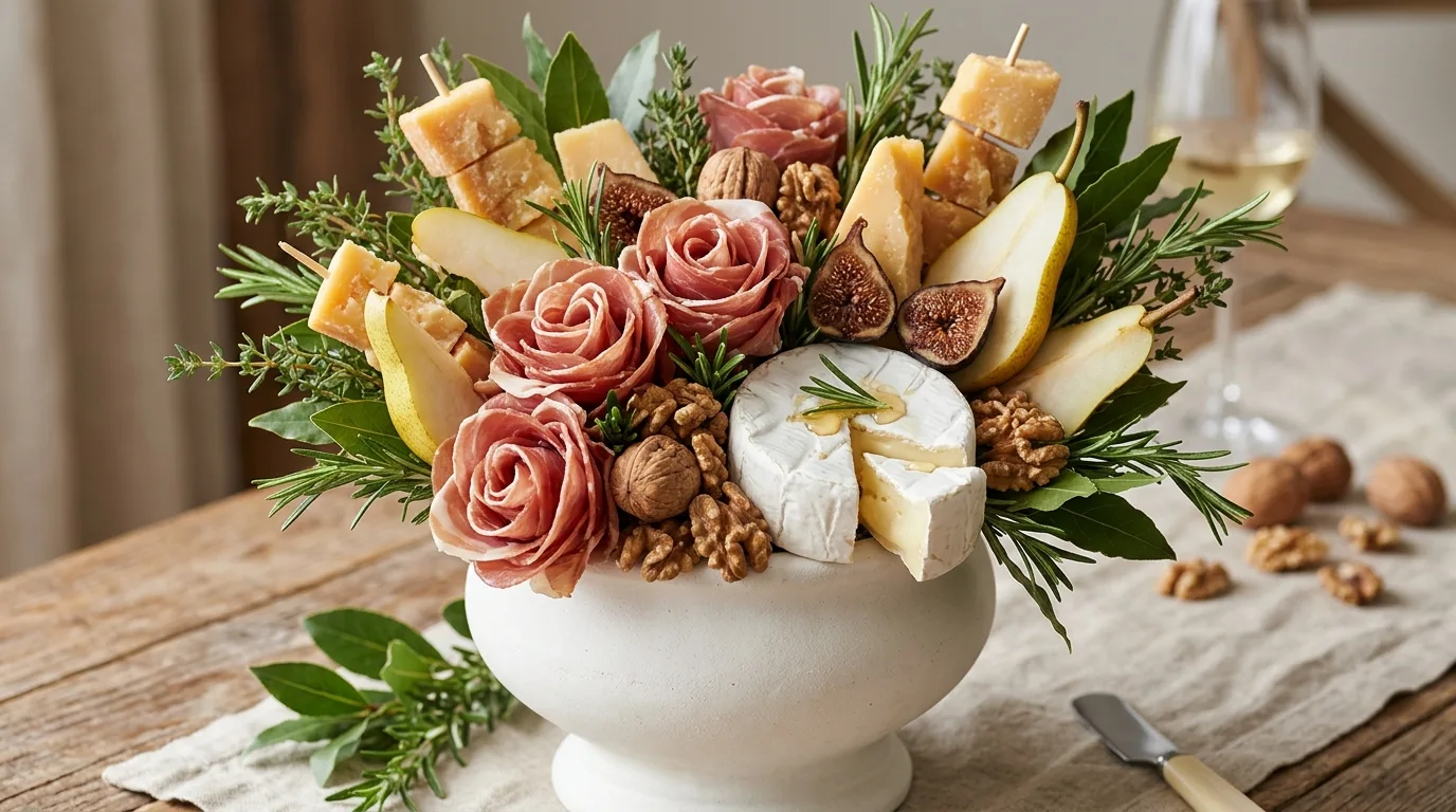 Luxury Brie and Fig Charcuterie Bouquet — 18 Charcuterie Bouquet Ideas for Cozy Winter Gatherings — image 13