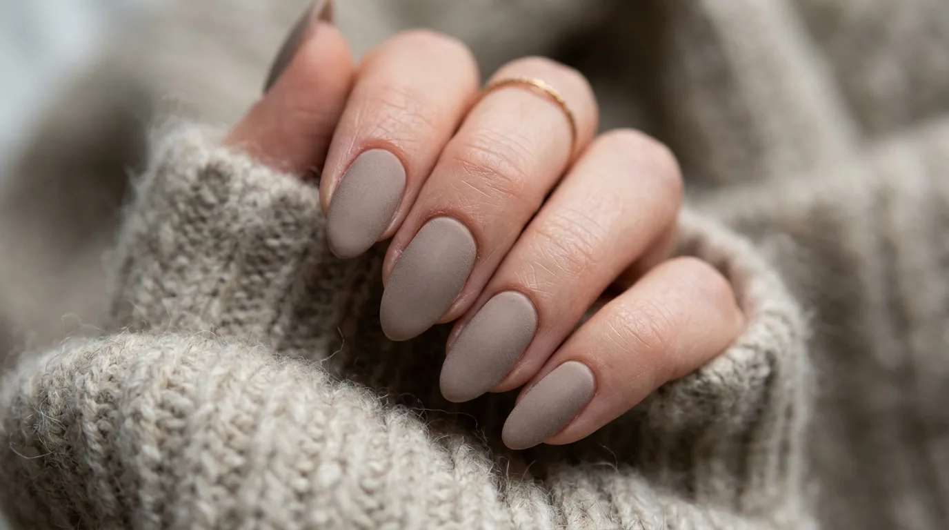 Matte Taupe Winter Nails — 17 Stunning Winter Nail Ideas Perfect for a Cozy Seasonal Look — image 13