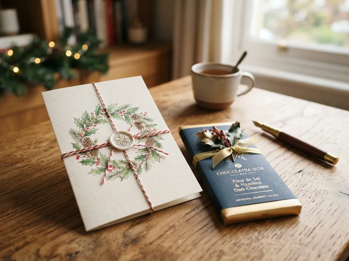 A Handwritten Appreciation Card With a Small Treat — 18 Budget-Friendly Christmas Gift Ideas for Coworkers Under $25 — image 14