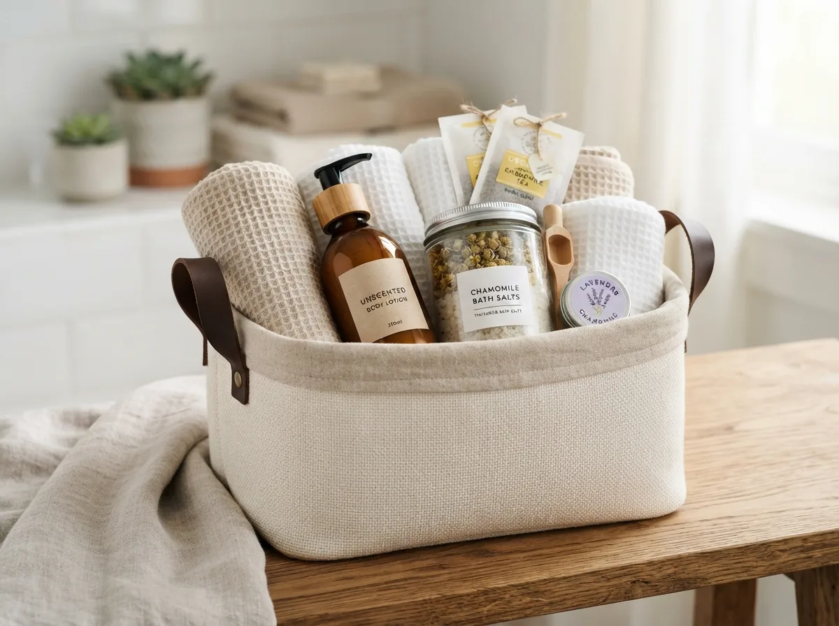 DIY Homemade Bath and Relaxation Basket — 15 Insanely Cute DIY Christmas Gift Ideas to Impress Anyone — image 14