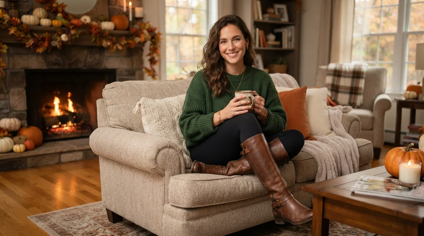 Oversized Sweater and Leggings — 17 Thanksgiving Outfit Ideas You'll Actually Want to Wear — image 14