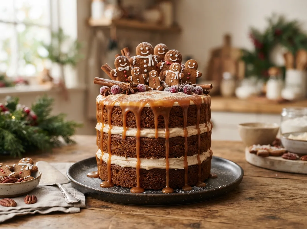 Gingerbread and Caramel Cake — 17 Creative Christmas Cake Ideas That Will Wow Your Guests — image 15