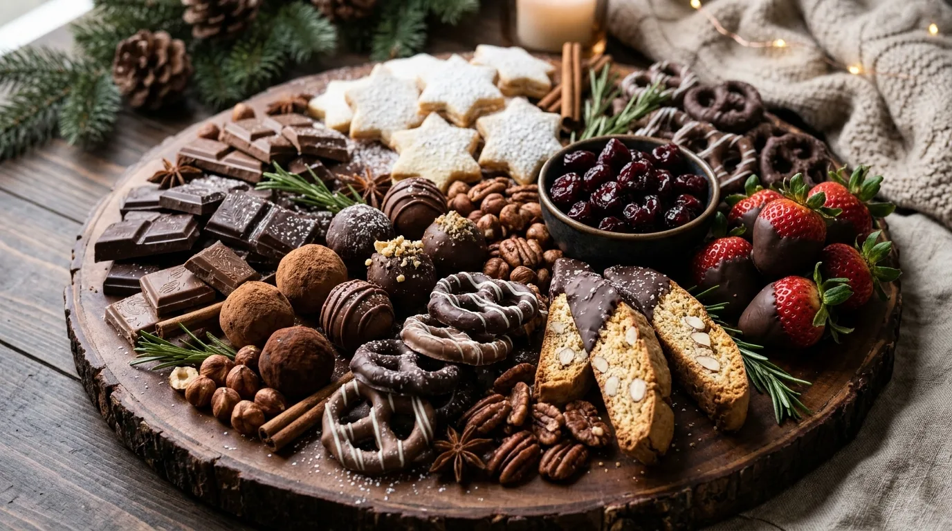 Chocolate and Winter Treats Charcuterie Board — 15 Mouth-Watering Winter Charcuterie Board Ideas — image 15