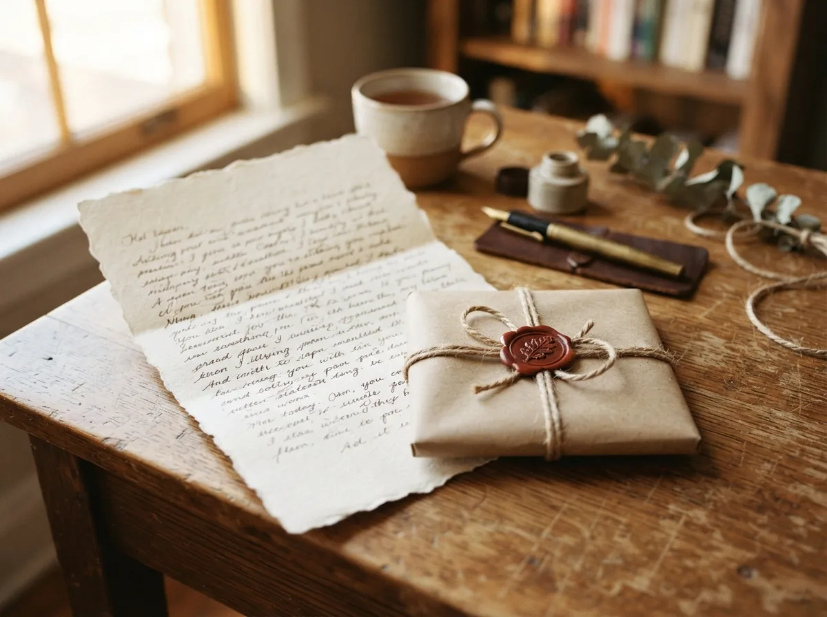 A Handwritten Letter Paired With a Meaningful Gift — 16 Epic Christmas Gift Ideas for Him That He'll Actually Love — image 16