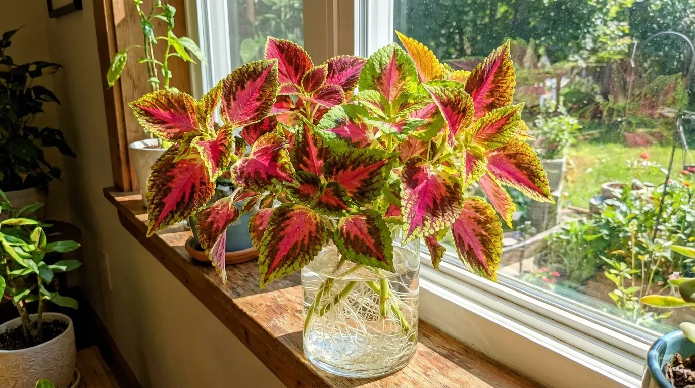 English ivy cuttings growing in water