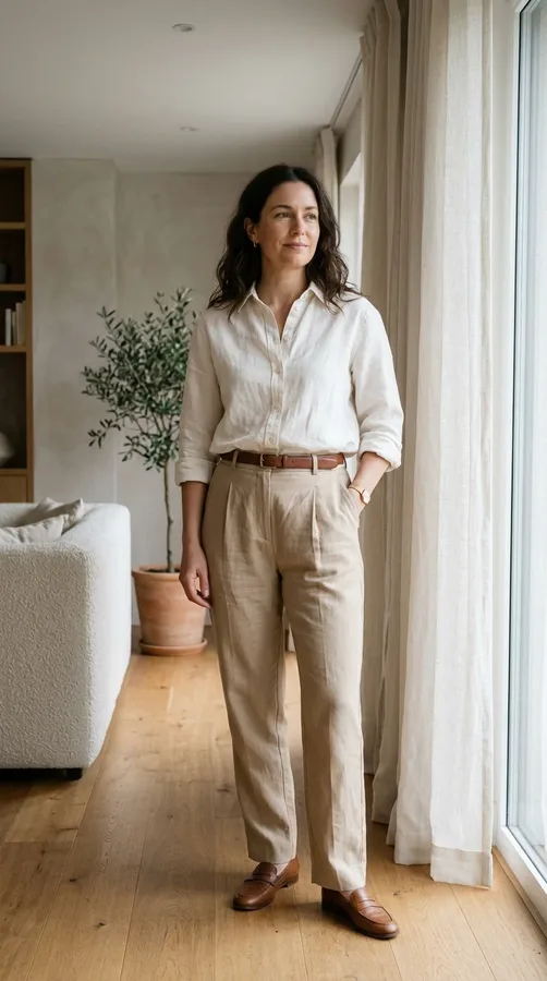 Woman demonstrating relaxed upright posture for a confident, natural-looking photo.