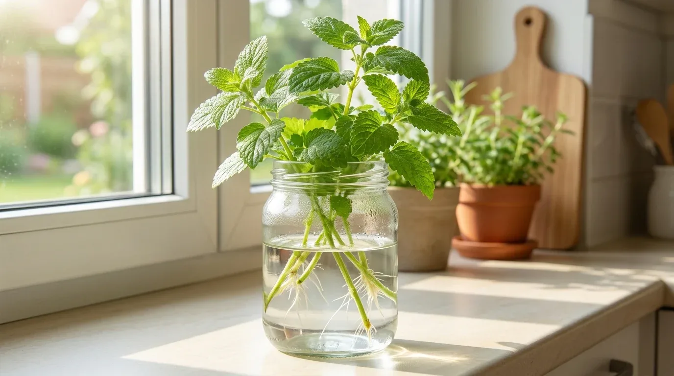 Chinese evergreen growing in a water container