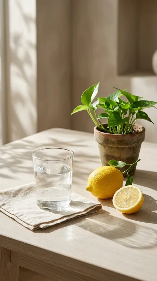 Fresh water and citrus representing healthier lifestyle choices that support skin and overall well-being.