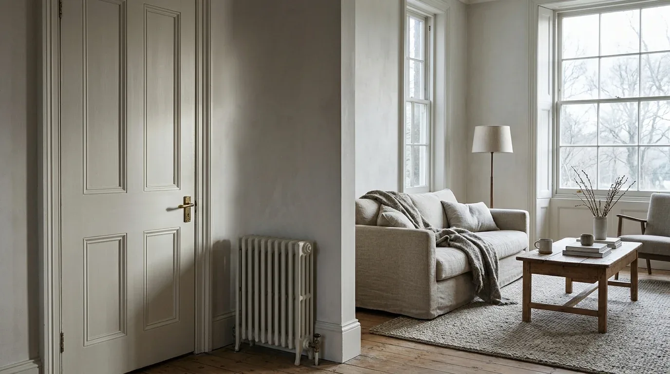 Closing the door to an unused room can help manage heating in suitable homes.