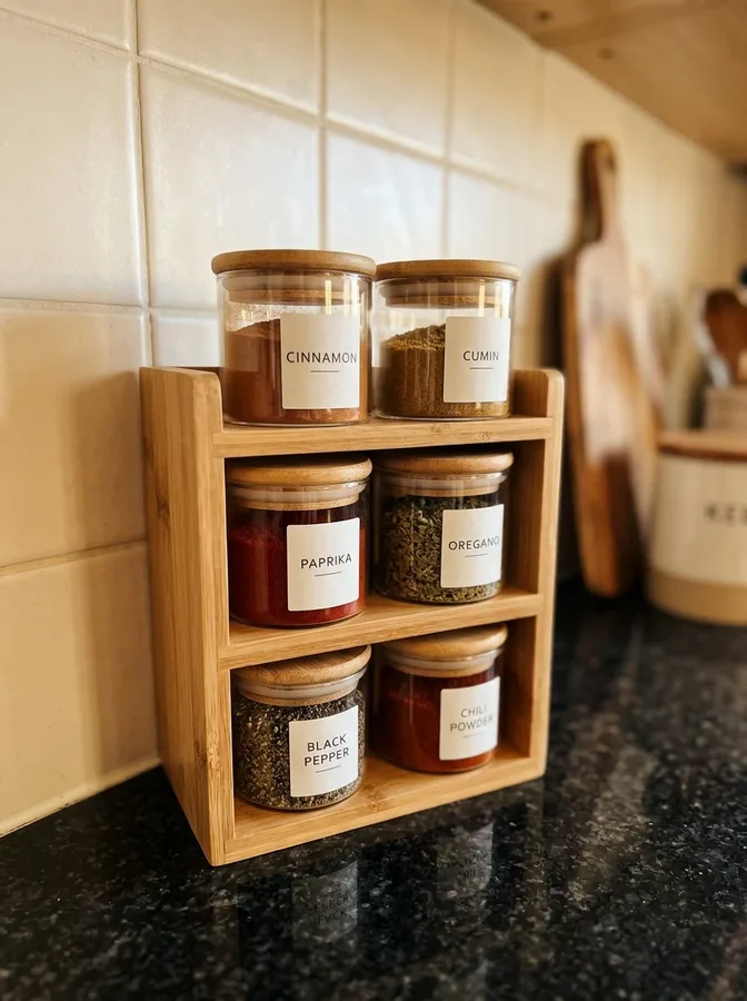 Older pantry products placed at the front help ensure ingredients are used first.