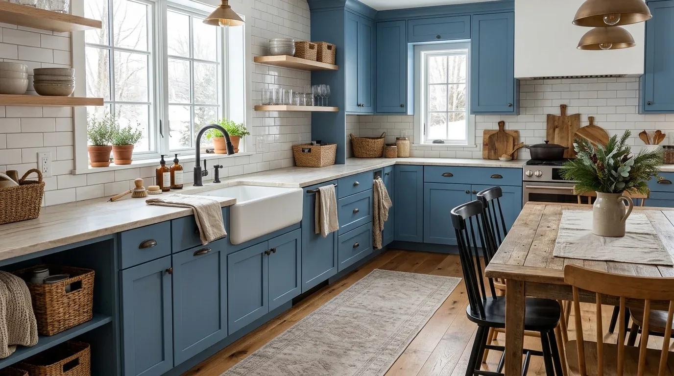 Wall hooks provide convenient storage for everyday winter layers.