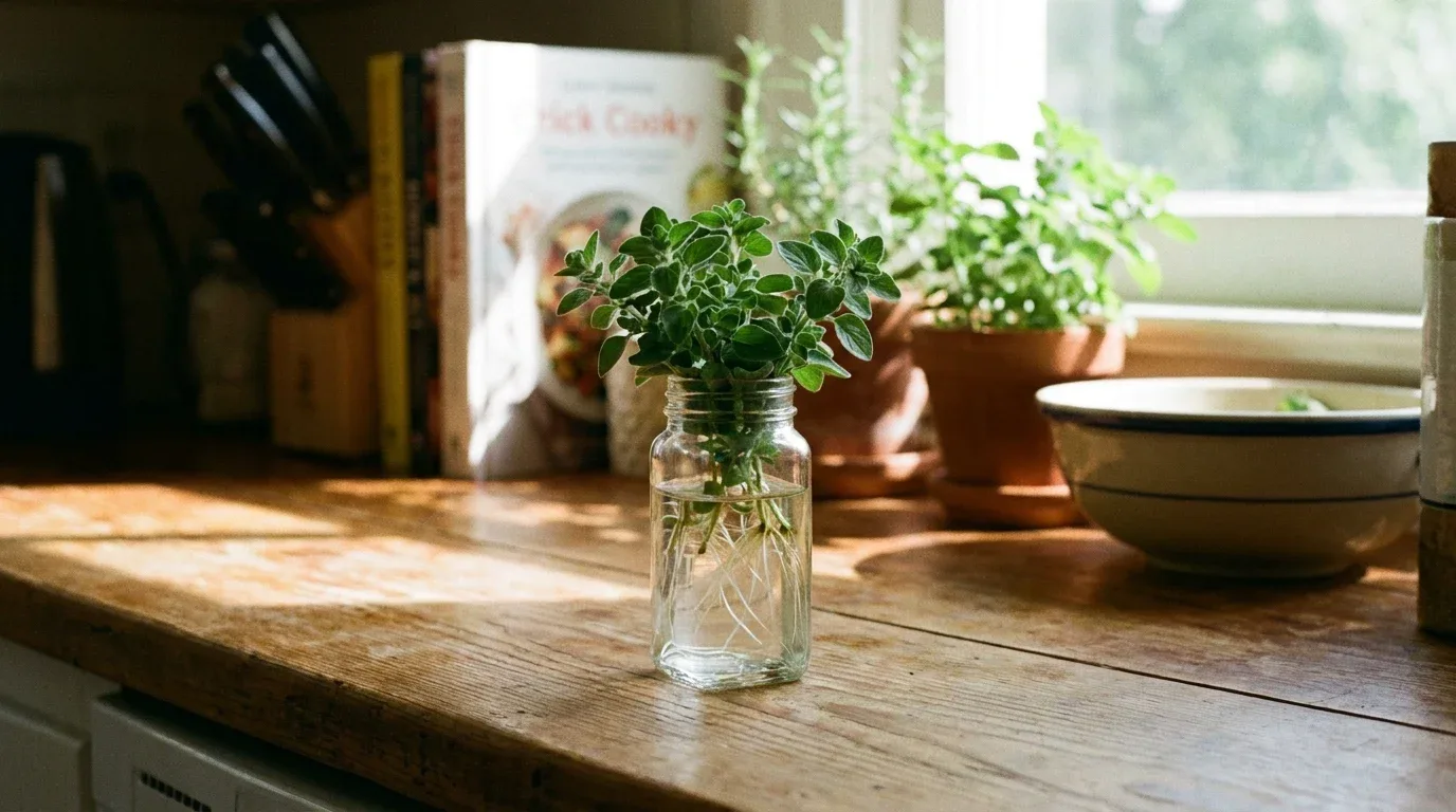 English lavender cutting in water