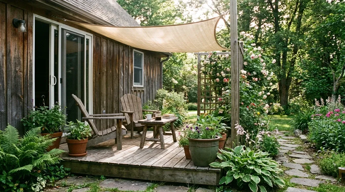 Simple outdoor beverage station on a budget backyard deck